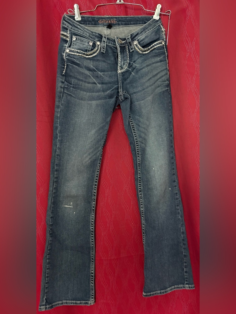 Shyanne Women's Boot Cut Jeans in Dark Blue Denim